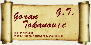 Goran Tokanović vizit kartica